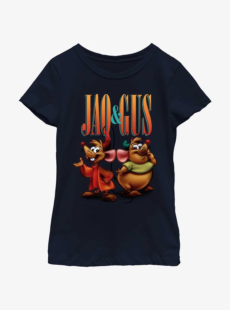 Disney Cinderella Gus And Jaq Pose Youth Girls T-Shirt