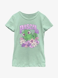 Disney Tangled Flowery Pascal Youth Girls T-Shirt