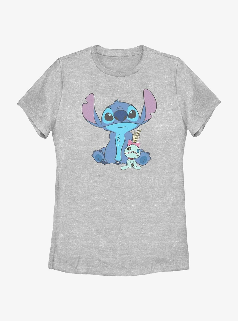 Disney Lilo & Stitch And Scrump Sit Womens T-Shirt