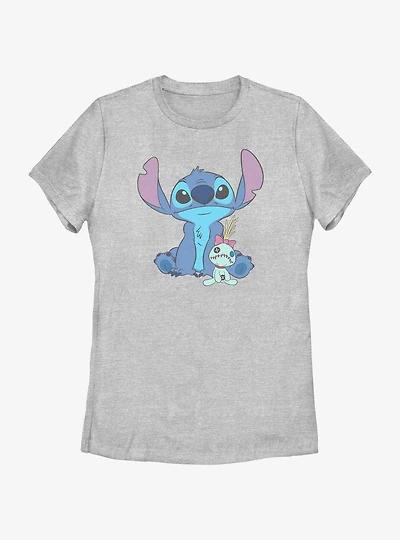 Disney Lilo & Stitch And Scrump Sit Womens T-Shirt