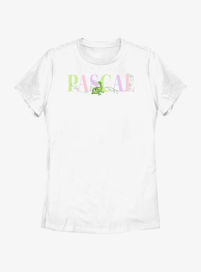 Disney Tangled Pascal Colorful Letters Womens T-Shirt