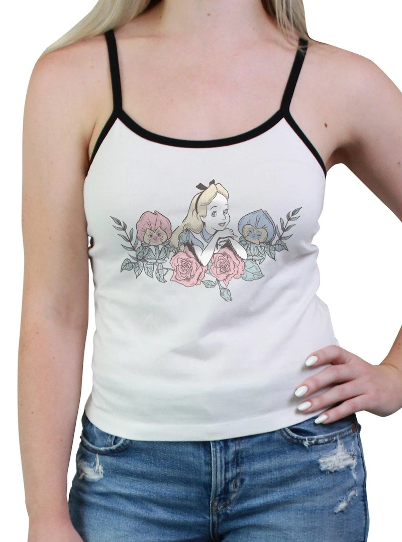 Disney Alice Wonderland Florals Womens Cami