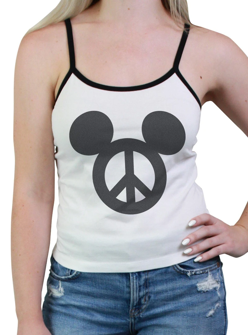 Disney Mickey Mouse Peace Sign Womens Cami