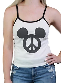 Disney Mickey Mouse Peace Sign Womens Cami