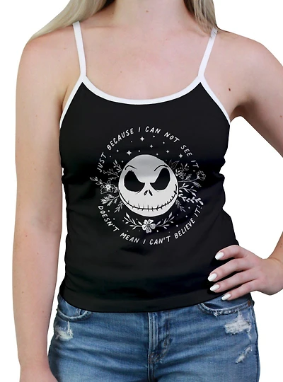 Disney The Nightmare Before Christmas Jack Floral Face Womens Cami