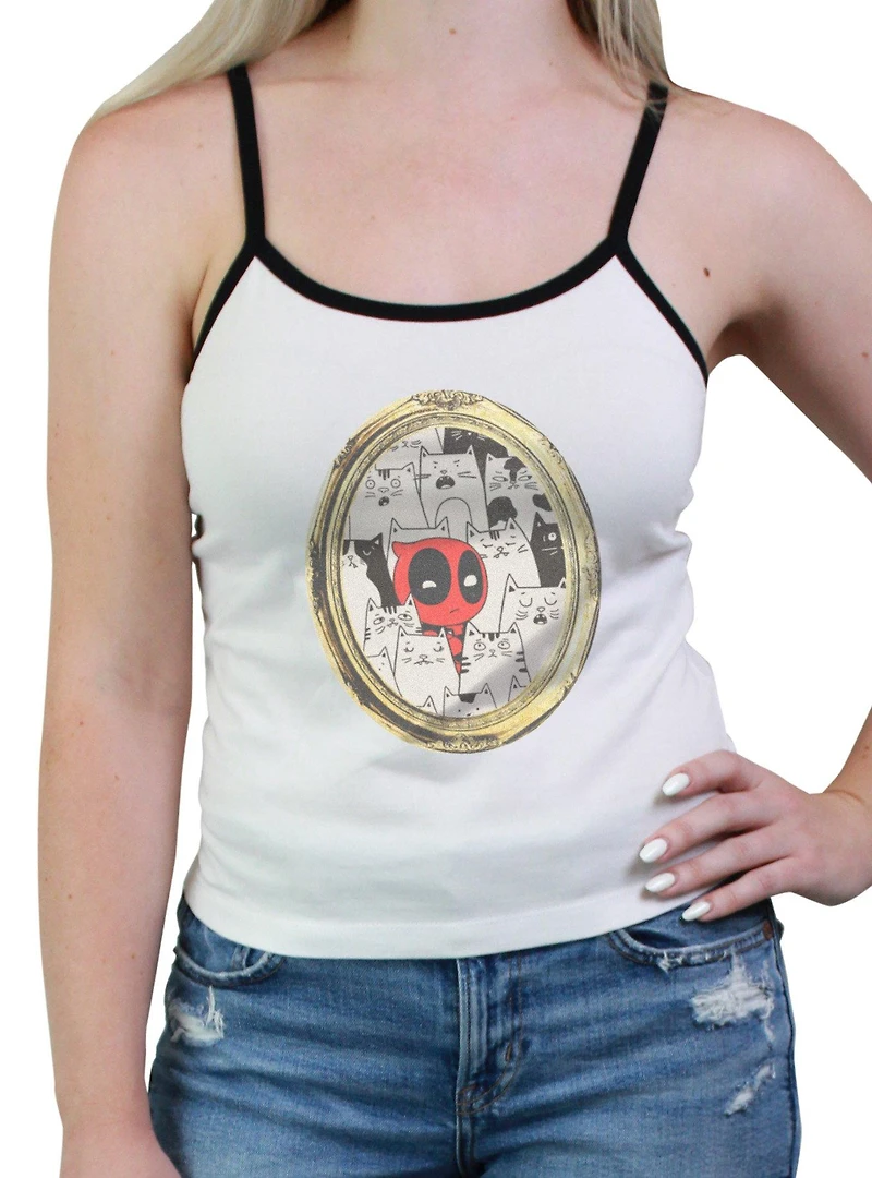Marvel Deadpool Cats Rule Everything Around Me Womens Cami