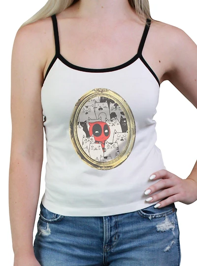 Marvel Deadpool Cats Rule Everything Around Me Womens Cami