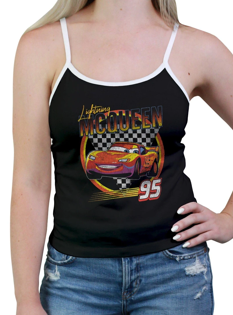 Disney Pixar Cars Lightning McQueen Vintage Race Womens Cami