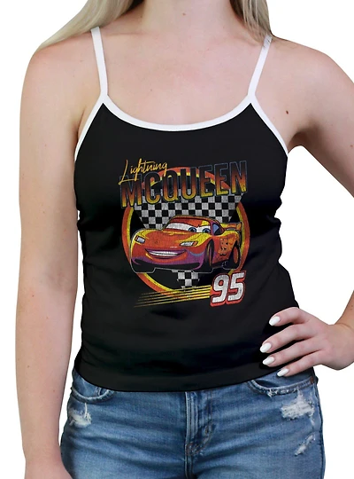 Disney Pixar Cars Lightning McQueen Vintage Race Womens Cami