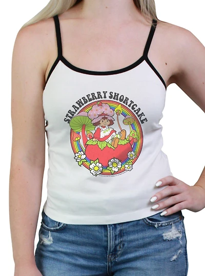 Strawberry Shortcake Circle Rainbow With Mushrooms Womens Cami