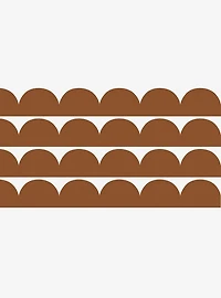 Brown Peel & Stick Scallop Border Decal