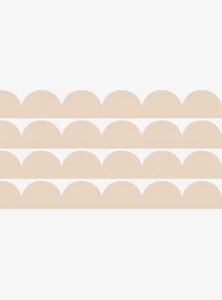 Tan Peel & Stick Scallop Border Decal