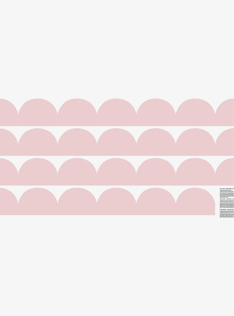 Pink Peel & Stick Scallop Border Decal