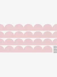 Pink Peel & Stick Scallop Border Decal