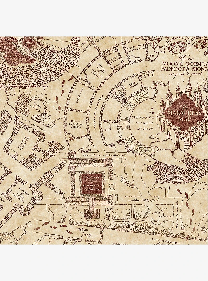 Harry Potter Marauder's Map Peel & Stick Wallpaper