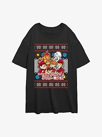 A Year Without Santa Christmas Gang Womens Oversized T-Shirt