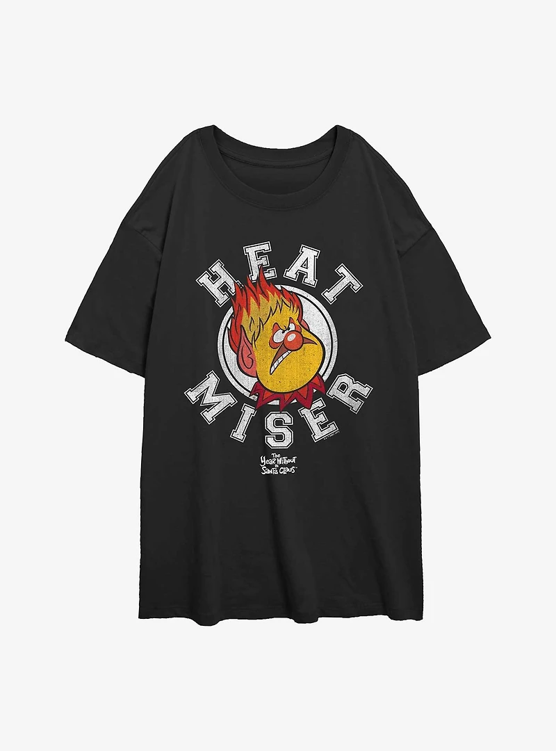 A Year Without Santa Heat Miser College Womens Oversized T-Shirt