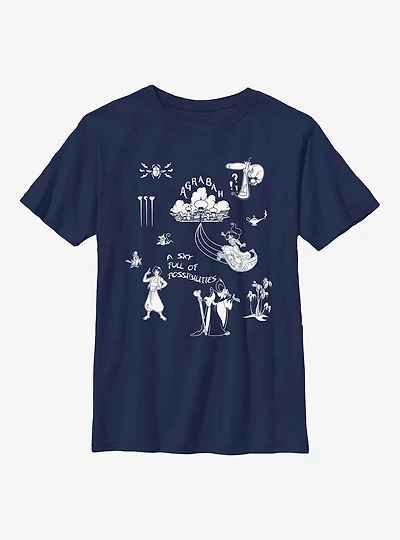 Disney Princesses Aladdin Things Youth T-Shirt