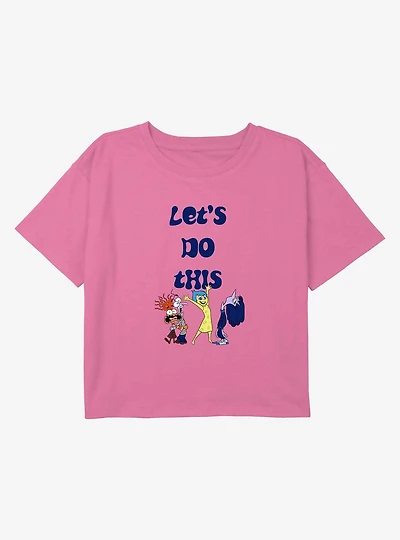 Inside Out 2 Lets Do This Youth Girls Boxy Crop T-Shirt