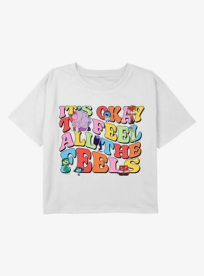Inside Out 2 Feel Everything Youth Girls Boxy Crop T-Shirt