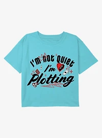 Descendants Plotting Youth Girls Boxy Crop T-Shirt