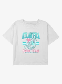 The Little Mermaid Ariel Swim Team Youth Girls Boxy Crop T-Shirt