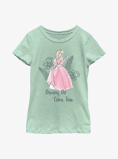 Disney Princesses Aurora Dreams Come True Youth Girls T-Shirt