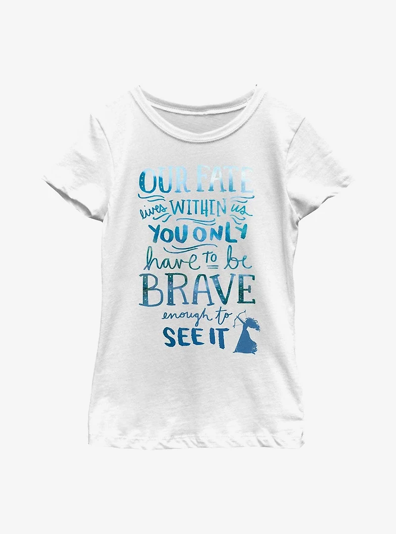 Disney Princesses Be Brave Enough Youth Girls T-Shirt