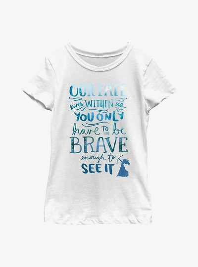 Disney Princesses Be Brave Enough Youth Girls T-Shirt