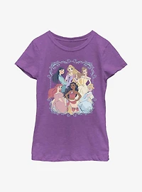 Disney Princesses Bordered Youth Girls T-Shirt
