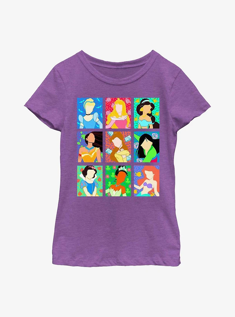 Disney Princesses Princess 9 Panels Youth Girls T-Shirt