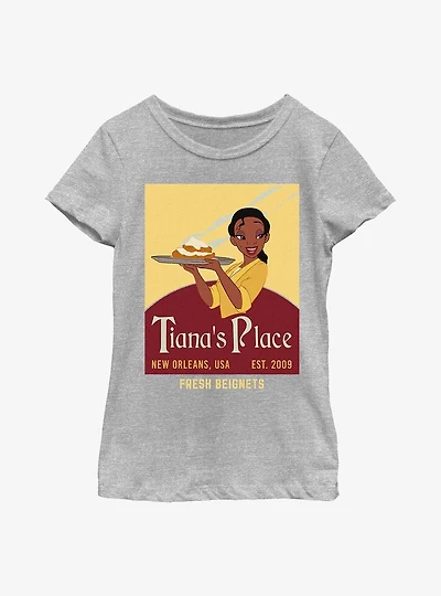 Disney Princesses Tianas Place Beignets Youth Girls T-Shirt