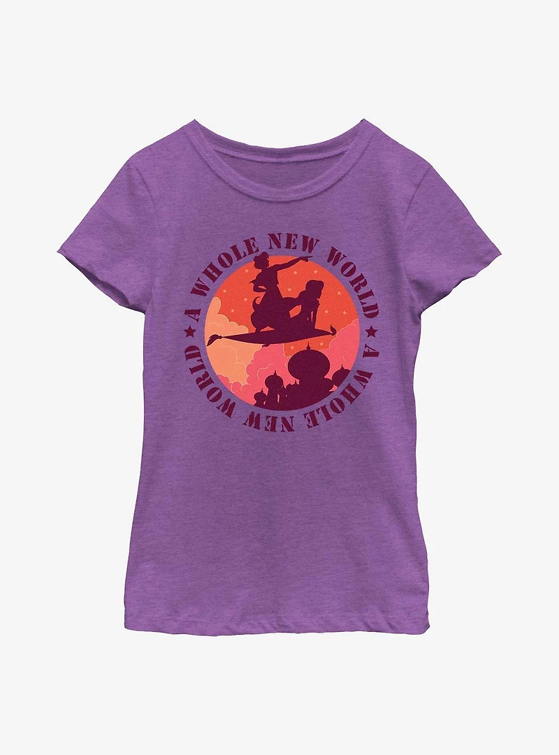 Disney Princesses Whole New World Palace Youth Girls T-Shirt