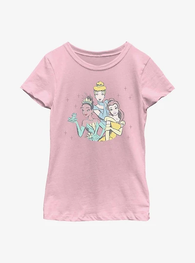 Disney Princesses Three Princess Friends Youth Girls T-Shirt
