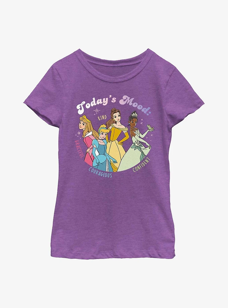 Disney Princesses Todays Mood Princess Youth Girls T-Shirt