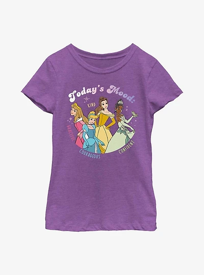 Disney Princesses Todays Mood Princess Youth Girls T-Shirt