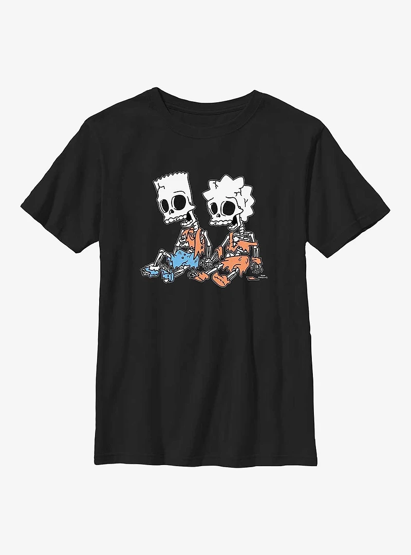 The Simpsons Skeleton Bart And Lisa Youth T-Shirt