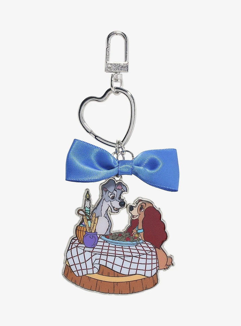 Disney Lady and the Tramp Spaghetti Dinner Bow Keychain - BoxLunch Exclusive