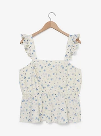 Disney Cinderella Floral Ruffled Women's Plus Tank Top