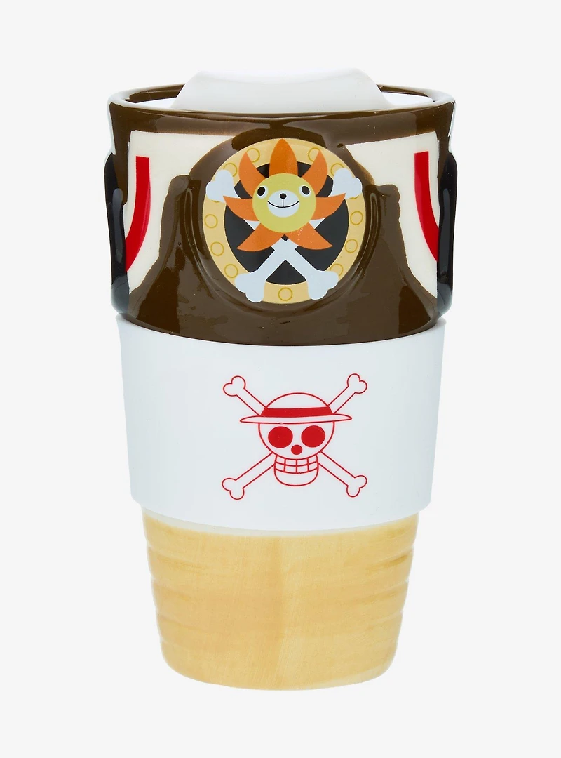 One Piece Thousand Sunny Figural Ceramic Travel Mug
