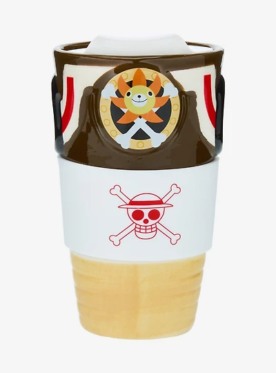 One Piece Thousand Sunny Figural Ceramic Travel Mug