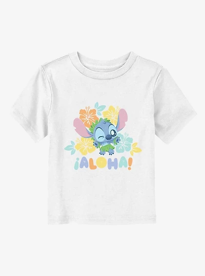 Lilo And Stitch Aloha With Flowers Toddler T-Shirt