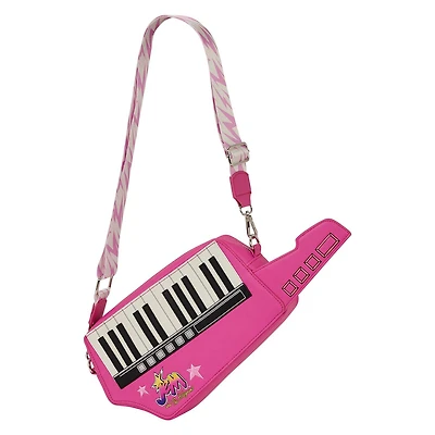 Loungefly Jem and the Holograms Keytar Figural Glow-in-the-Dark Musical Crossbody Bag