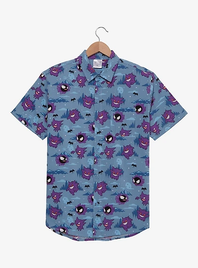 Pokémon Ghost Type Allover Print Woven Button-Up - BoxLunch Exclusive