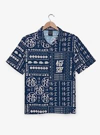 Dragon Ball Z Symbols Allover Print Woven Button-Up - BoxLunch Exclusive