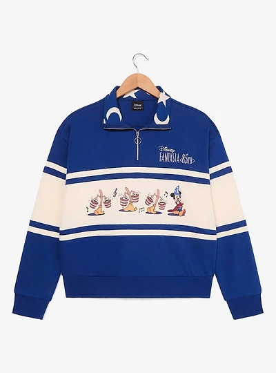 Disney Fantasia Sorcerer Mickey Women's Quarter Zip Crewneck - BoxLunch Exclusive