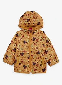 Disney Minnie Mouse Yellow Floral Toddler Puffed Windbreaker