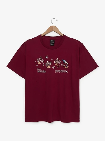 Disney Fantasia Scene Embroidered Women's Plus T-Shirt - BoxLunch Exclusive