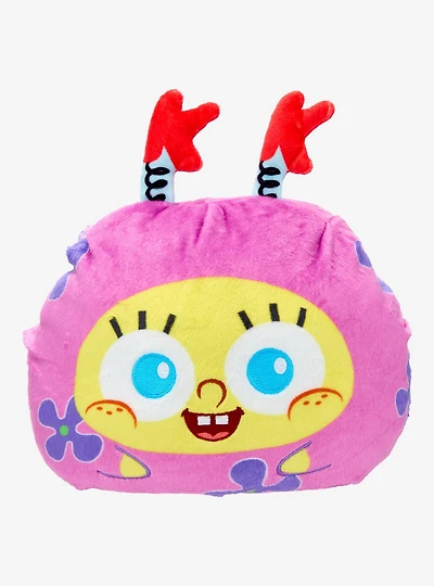 TeeTurtle SpongeBob SquarePants Kuddly Krab Uniform Squidward and SpongeBob Reversible 6 Inch Plush