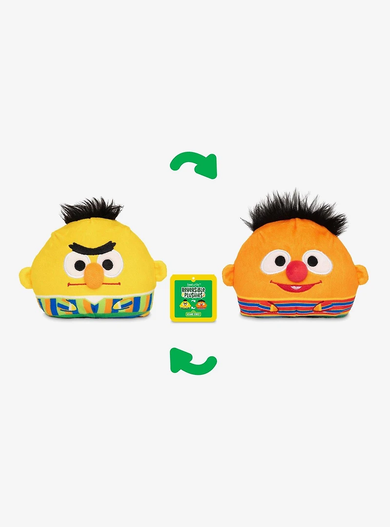 TeeTurtle Sesame Street Bert & Ernie Reversible Plush